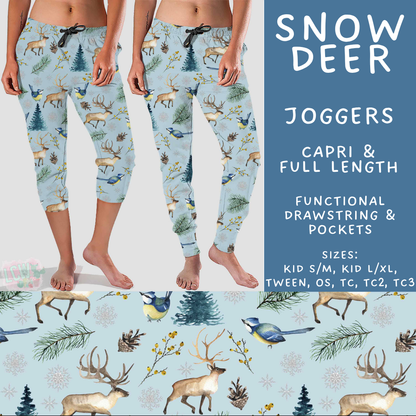 Batch #611 - Winter Collection - Closes 11/9 - ETA early/mid Jan - Snow Deer Full and Capri Length Joggers