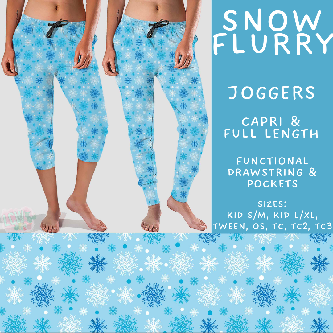 Batch #611 - Winter Collection - Closes 11/9 - ETA early/mid Jan - Snow Flurry Full and Capri Length Joggers