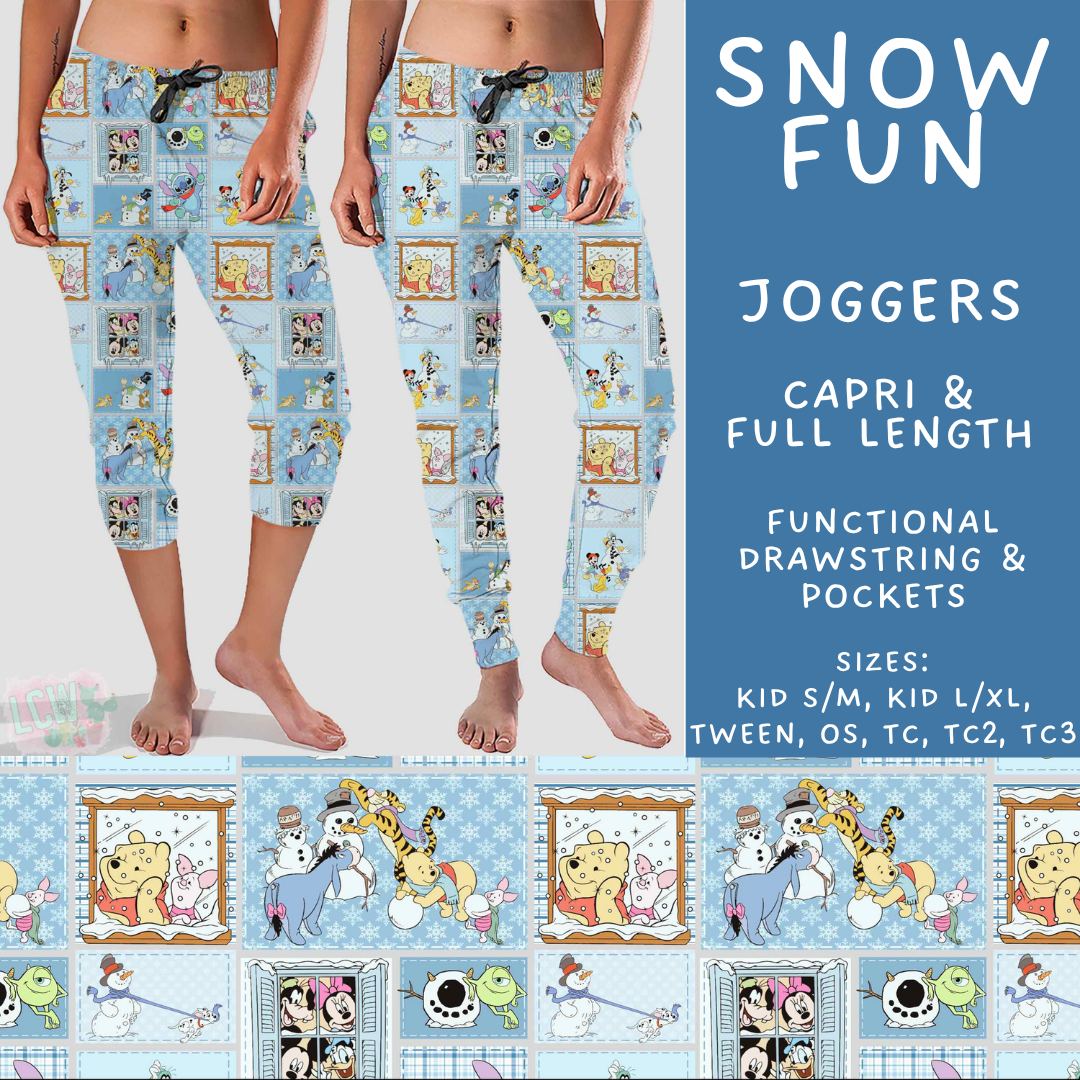Batch #606 - Magical Character Winter - Closes 10/30 - ETA late Dec - Snow Fun Full and Capri Length Joggers