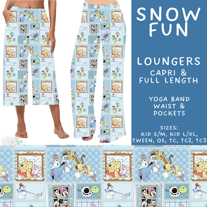 Batch #606 - Magical Character Winter - Closes 10/30 - ETA late Dec - Snow Fun Capri and Full Length Loungers