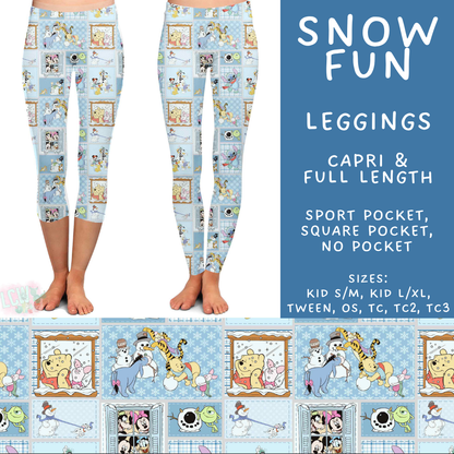 Batch #606 - Magical Character Winter - Closes 10/30 - ETA late Dec - Snow Fun Full and Capri Length Leggings