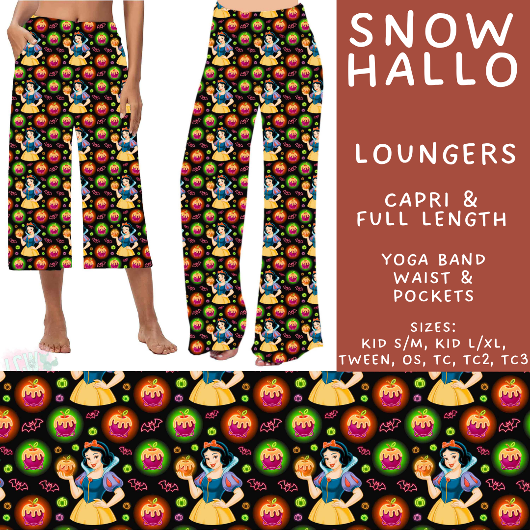 Batch #569 - Princess Halloween - Closes 8/14 - ETA early/mid Oct - Snow Hallo Capri and Full Length Loungers