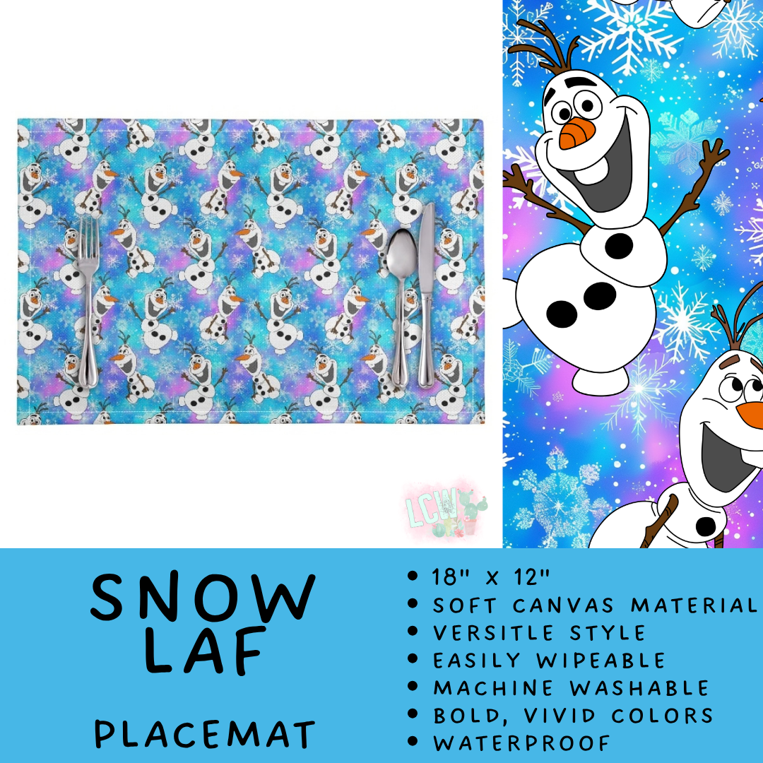 Batch #602 - Table Runners & Placemats - Closes 10/23 - ETA mid Dec - Snow Laf Placemat