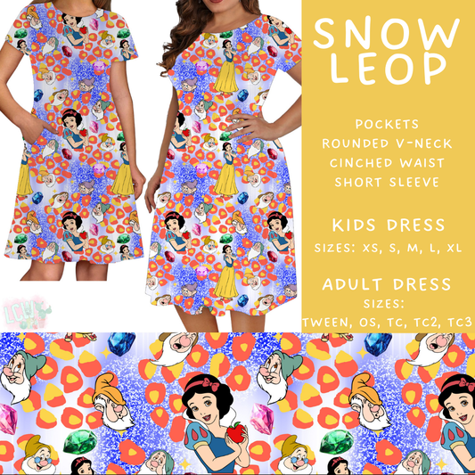 Batch #467 - Princess Leopard - Closes 12/24 - ETA late Feb - Snow Leop Womens & Girls Dresses