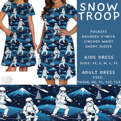 Batch #479 - Cool Characters 11 - Closes 1/21 - ETA mid/late March - Snow Troop Adult & Kids Dresses