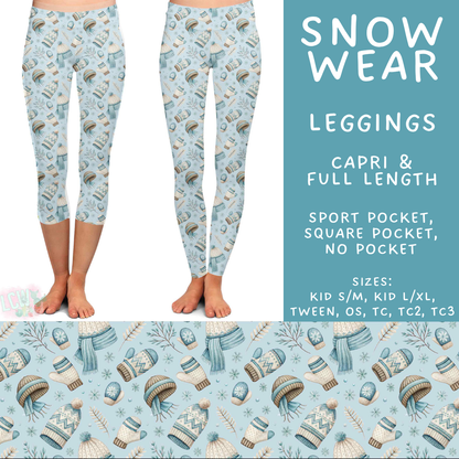 Batch #611 - Winter Collection - Closes 11/9 - ETA early/mid Jan - Snow Wear Full and Capri Length Leggings