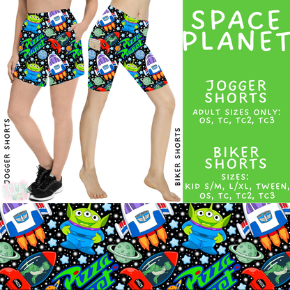 Batch #552 - Magical Faves 22 - Closes 7/6 - ETA early Sept - Space Planet Biker & Jogger Shorts