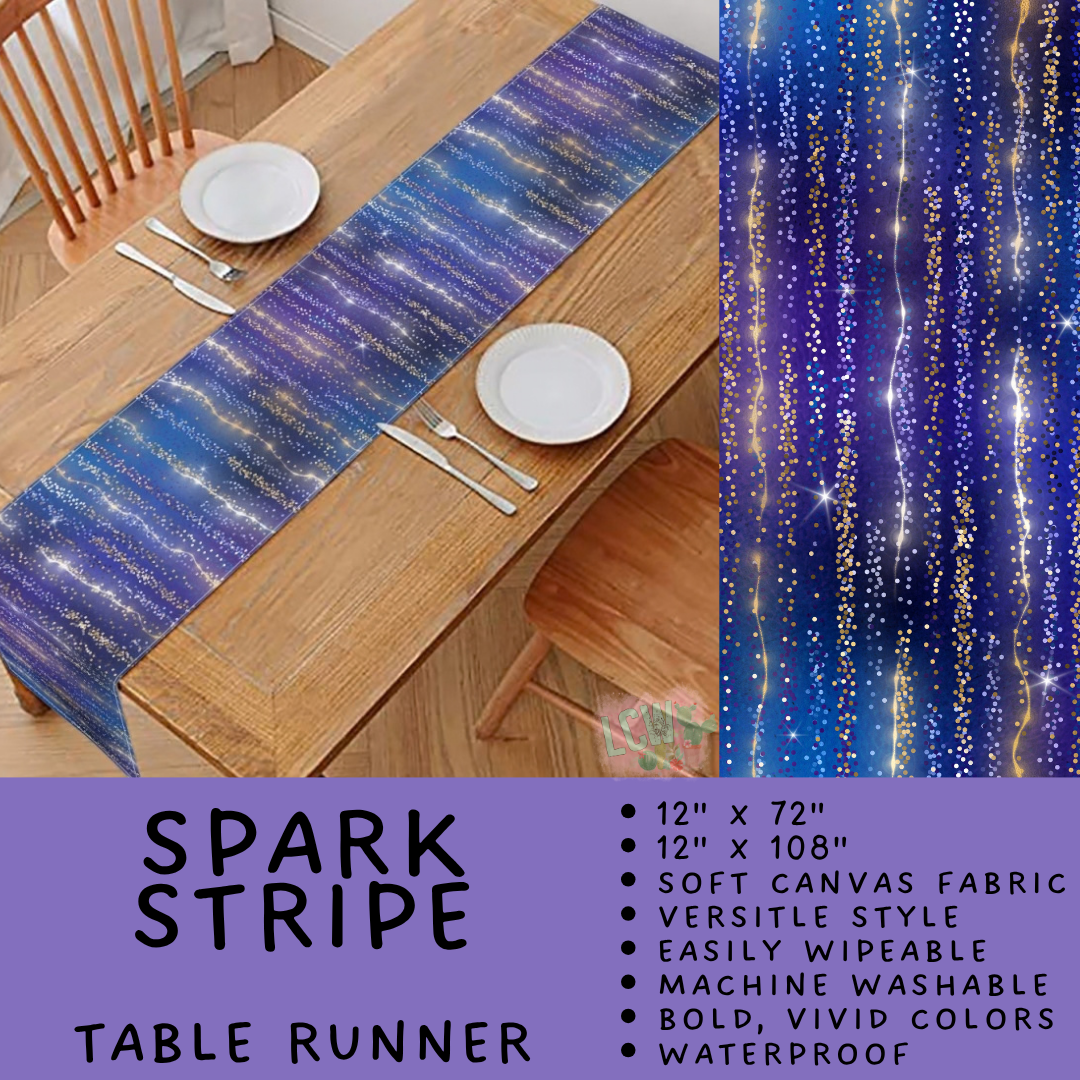 Batch #602 - Table Runners & Placemats - Closes 10/23 - ETA mid Dec - Spark Stripe Table Runner