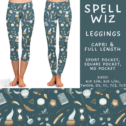 Batch #607 - Fun Run 28 - Closes 11/2 - ETA early Jan - Spell Wiz Full and Capri Length Leggings