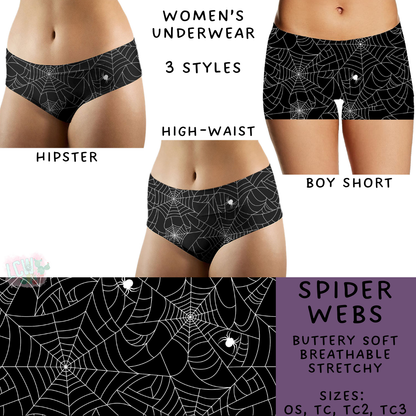 Ready To Ship - Spider Webs Women's Underwear - Boy Short TC3