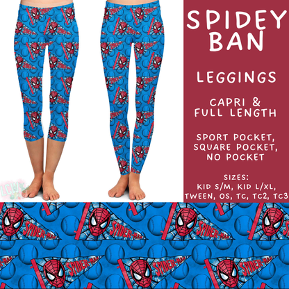 Batch #542 - Pennant Banner Collection - Closes 6/12 - ETA mid August - Spidey Ban Full and Capri Length Leggings
