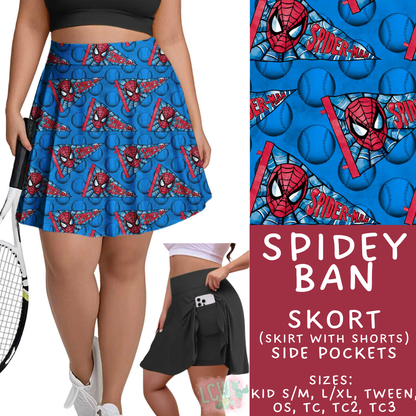 Batch #542 - Pennant Banner Collection - Closes 6/12 - ETA mid August - Spidey Ban Skort