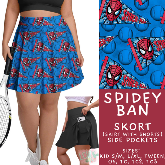 Batch #542 - Pennant Banner Collection - Closes 6/12 - ETA mid August - Spidey Ban Skort