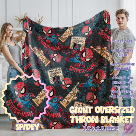 SPIDEY- GIANT SHAREABLE THROW BLANKETS ROUND 12-PREORDER CLOSING 3/2