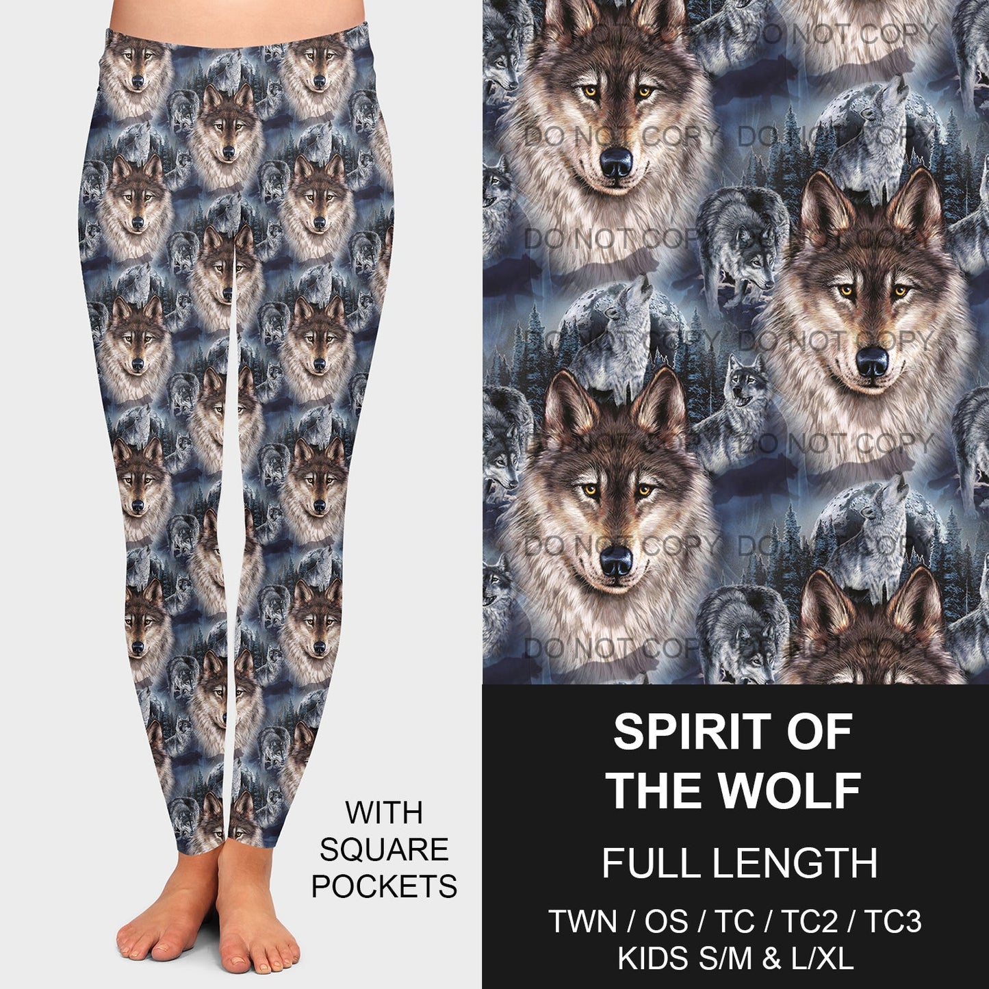 B213 - Preorder Spirit of the Wolf Leggings w/ Pockets (Closes 2/16. ETA early may)