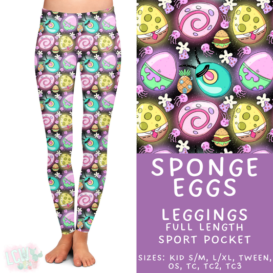 Batch #477 - Magical Character Easter - Closes 1/12 ETA - Early March - Sponge Eggs Full Length Leggings