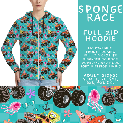 Batch #531 - Cool Characters 15 - Closes 5/18 - ETA late July - Sponge Race Full Zip Hoodie