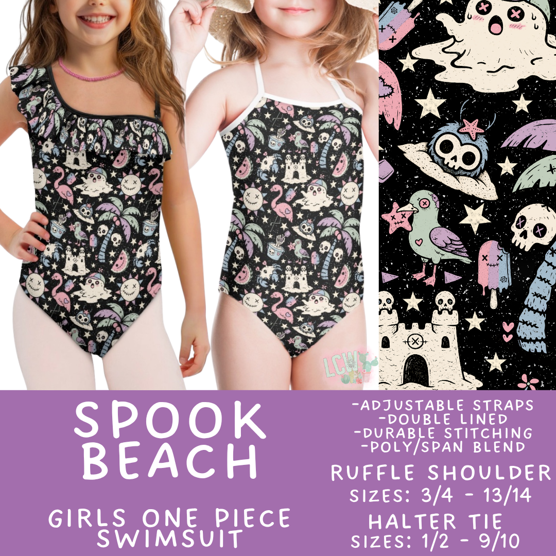 Batch #543 - Pool Party 2 - Closes 6/15 - ETA early/mid August - Spook Beach Girl's Swimsuit
