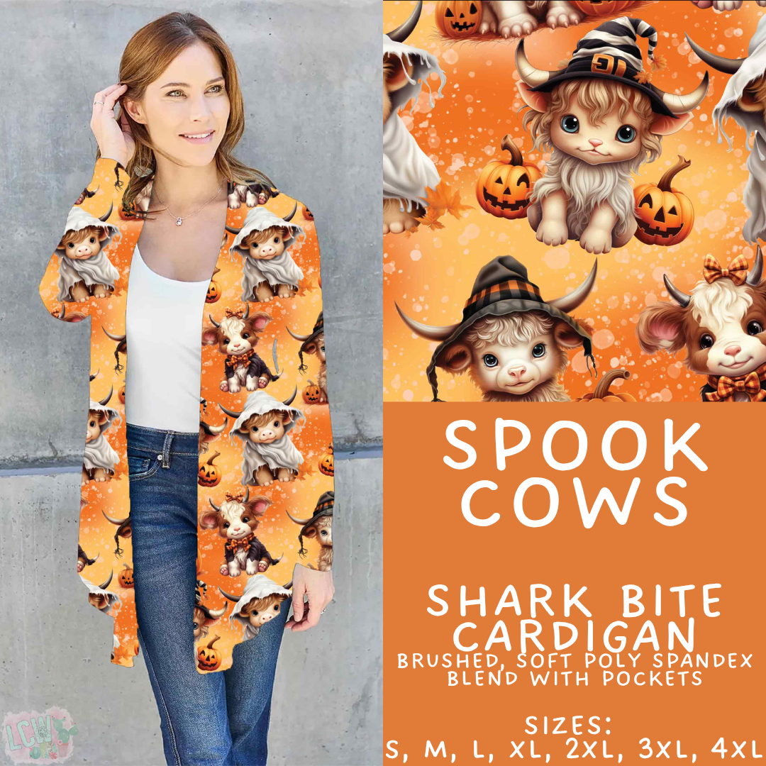 Batch #560 - Halloween 4 - Closes 7/26 - ETA late Sept - Spook Cows Cardigan