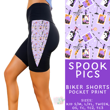 Batch #568 - Halloween Spooky Sets 3 - Closes 8/12 - ETA early October - Spook Pics Side Panel Biker Shorts