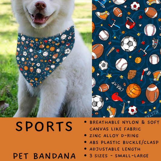 Batch #486 - Pet Gear Collection - Closes 2/6 - ETA early April - Sports Collar Bandana