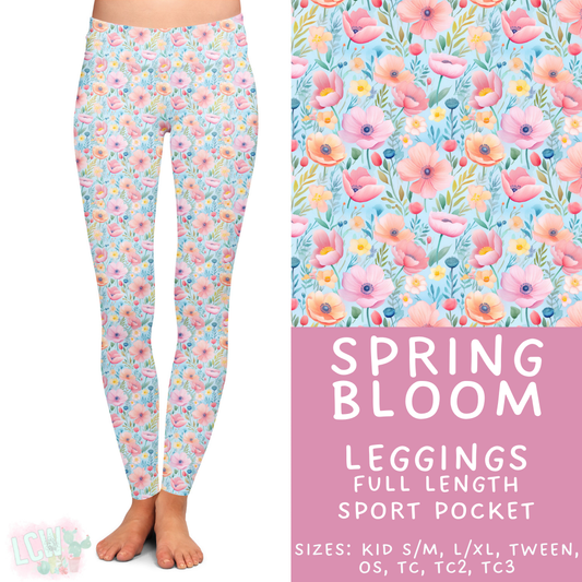Batch #478 - Bunny Trail Collection - Closes 1/12 ETA - Early March - Spring Bloom Full Length Leggings