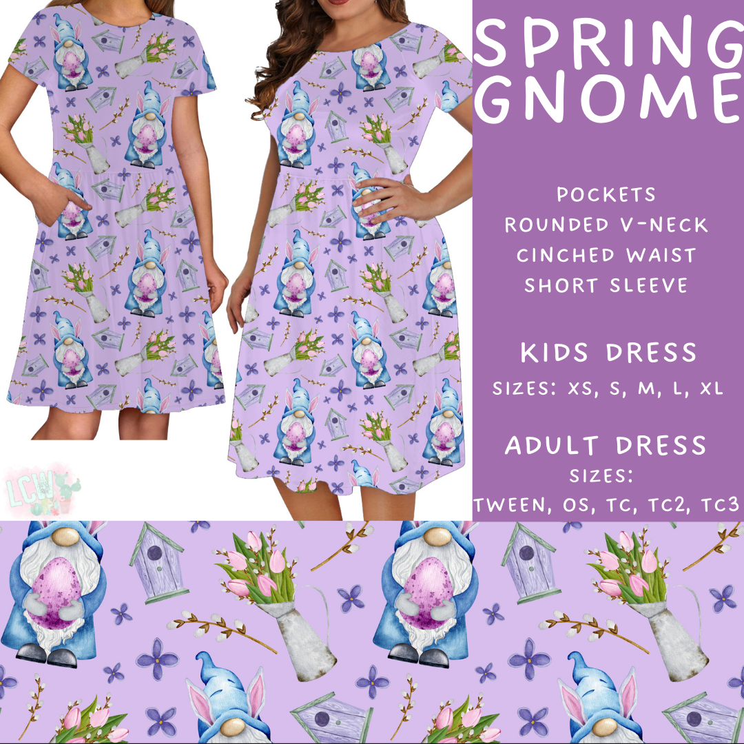 Batch #478 - Bunny Trail Collection - Closes 1/12 ETA - Early March - Spring Gnome Adult & Kids Dresses