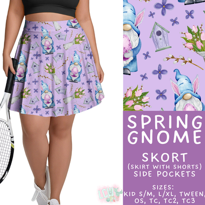 Batch #478 - Bunny Trail Collection - Closes 1/12 ETA - Early March - Spring Gnome Skort