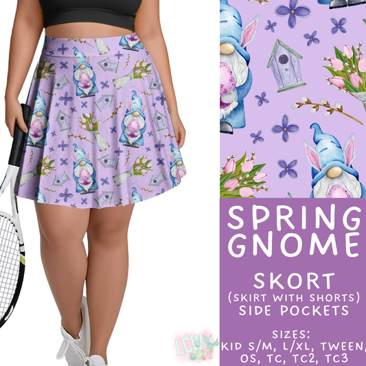 Batch #478 - Bunny Trail Collection - Closes 1/12 ETA - Early March - Spring Gnome Skort