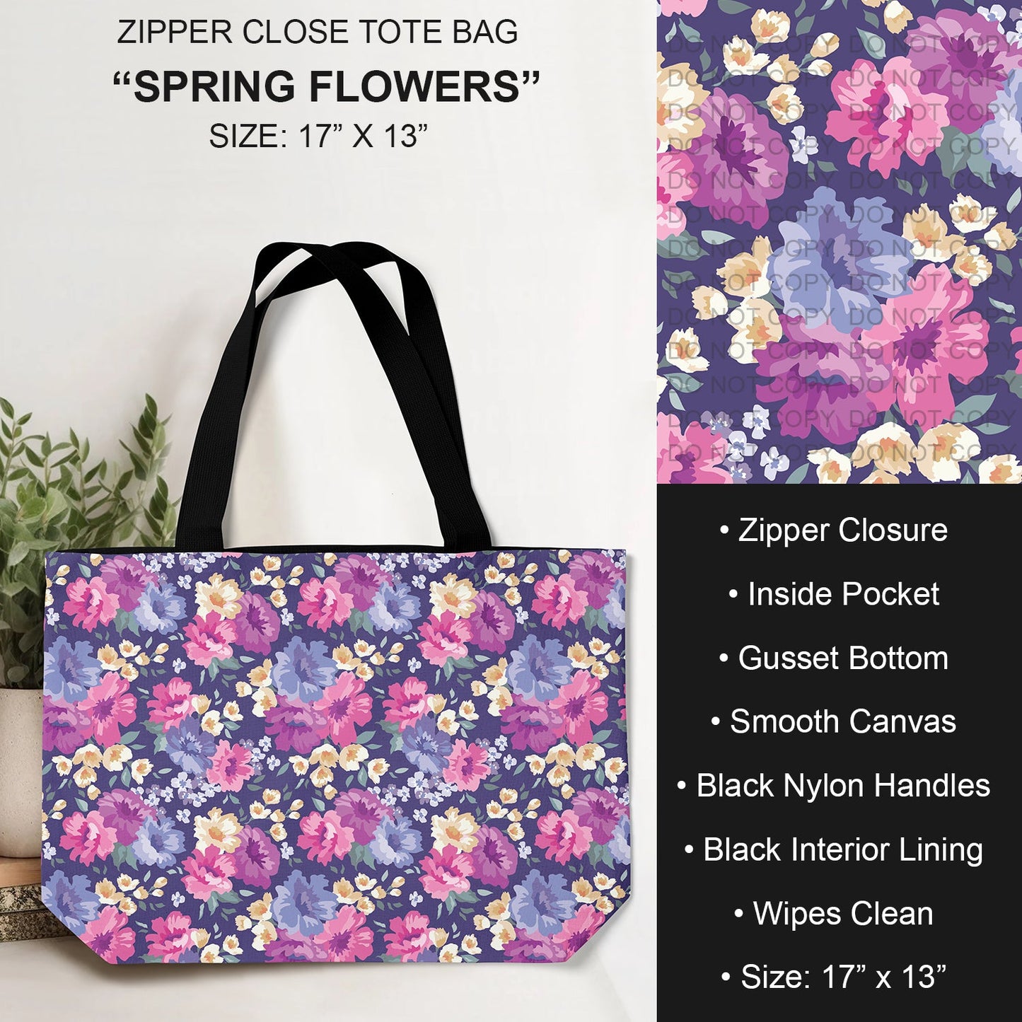 B232 - Preorder Spring Flowers Tote Bag (Closes 6/04. ETA: late July)