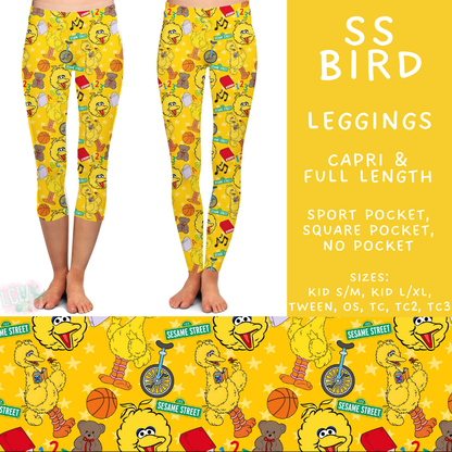 Batch #544 - Cool Characters 16 - Closes 6/17 - ETA mid August - SS Bird Full and Capri Length Leggings