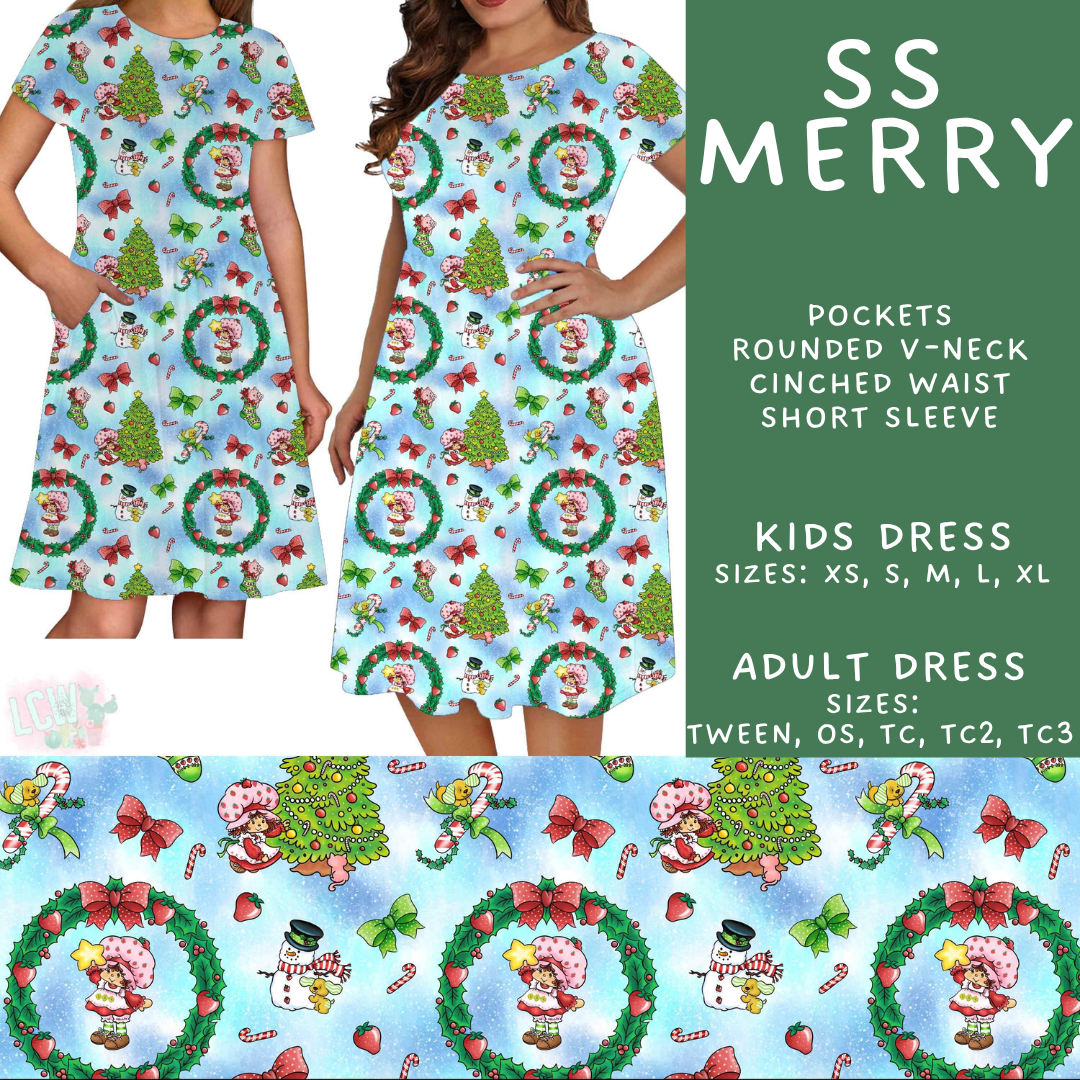 Batch #598 - Magical Character Christmas 2 - Closes 10/14 - ETA early Dec - SS Merry Adult & Kids Dresses
