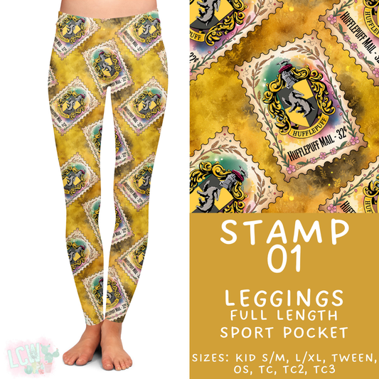 Batch #465 - Magical Character Stamps - Closes 12/19 - ETA mid Feb - Stamp 01 Full Length Leggings