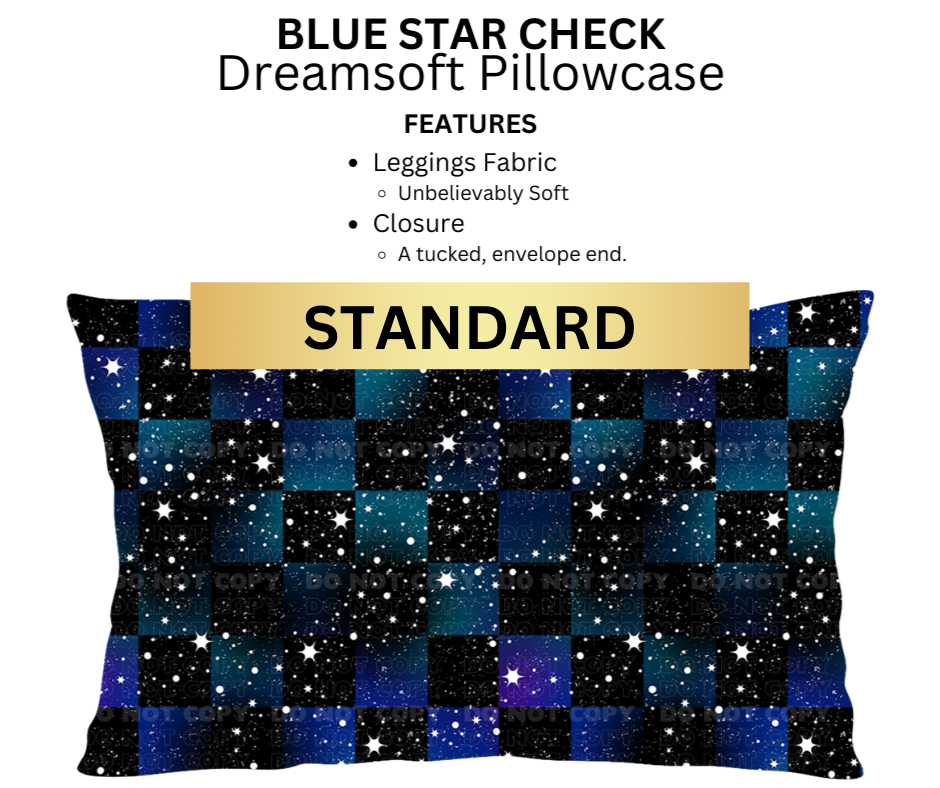 Blue Star Check Dreamsoft Pillowcase