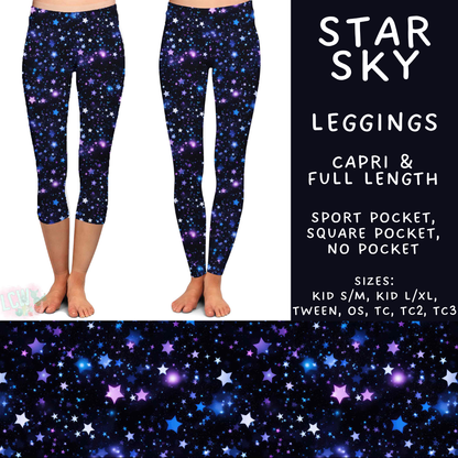 Batch #592 -  Fun Run 27 - Closes 9/30 - ETA late Nov - Star Sky Full and Capri Length Leggings