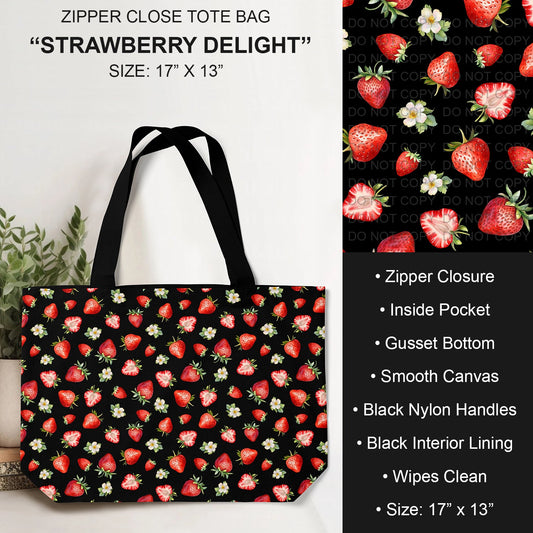 B232 - Preorder Strawberry Delight Tote Bag (Closes 6/04. ETA: late July)