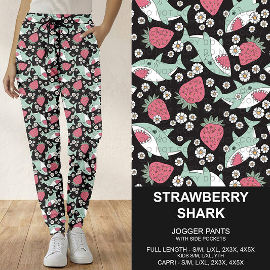 B294 - Preorder Strawberry Shark Joggers (Closes 6/07. ETA: early Aug.)