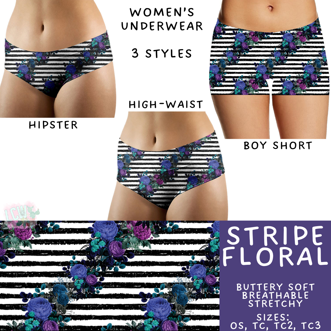 Batch #473 - Comfortable Underwear 5 - Closes 1/9 - ETA early March - Stripe Floral Women's Underwear