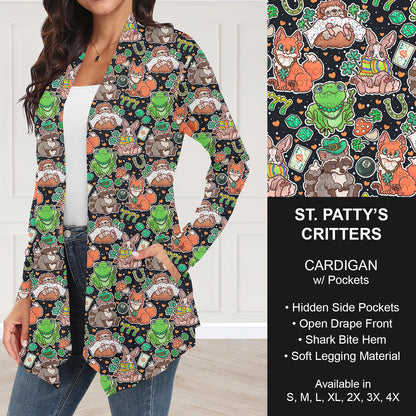 B268 - Preorder St. Patty's Critters Cardigan w/ Pockets (Closes 12/28. ETA: mid Feb.)