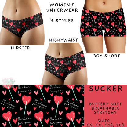 Batch #612 - Valentine's Matching Underwear - Closes 11/11 - ETA mid Jan - Sucker Women's Underwear