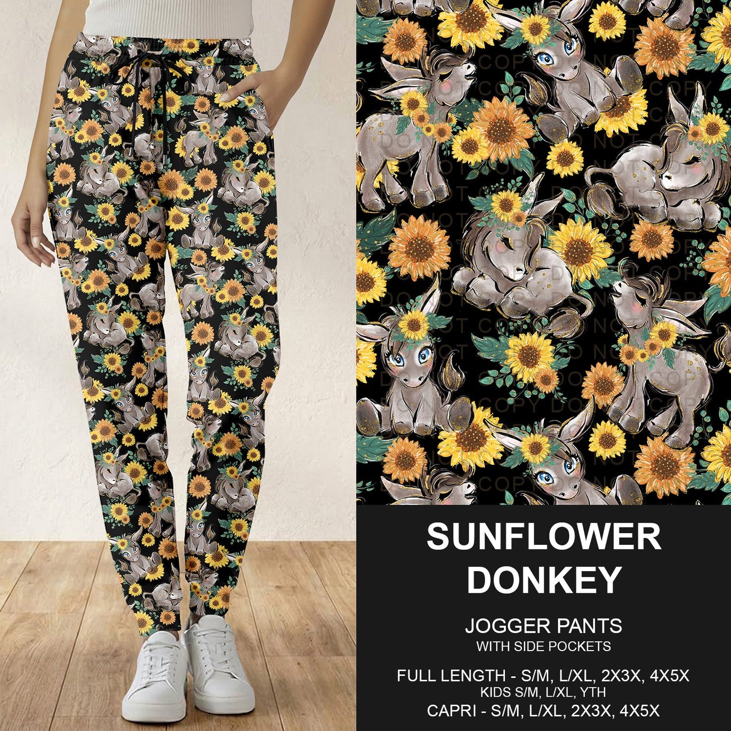 B296 - Preorder Sunflower Donkey Joggers (Closes 6/21. ETA: late Aug.)