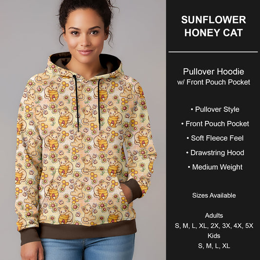 B266 - Preorder Sunflower Honey Cat Pullover Hoodie (Closes 12/17. ETA late Feb.)