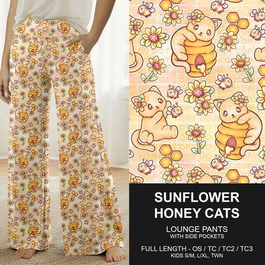 B267 - Preorder Sunflower Honey Cats Lounge Pants (Closes 12/21. ETA late Feb.)