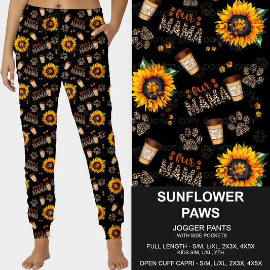 B206- Preorder Sunflower Paws Joggers (Closes 1/19. ETA: mid April)