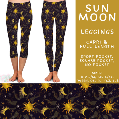 Batch #592 -  Fun Run 27 - Closes 9/30 - ETA late Nov - Sun Moon Full and Capri Length Leggings