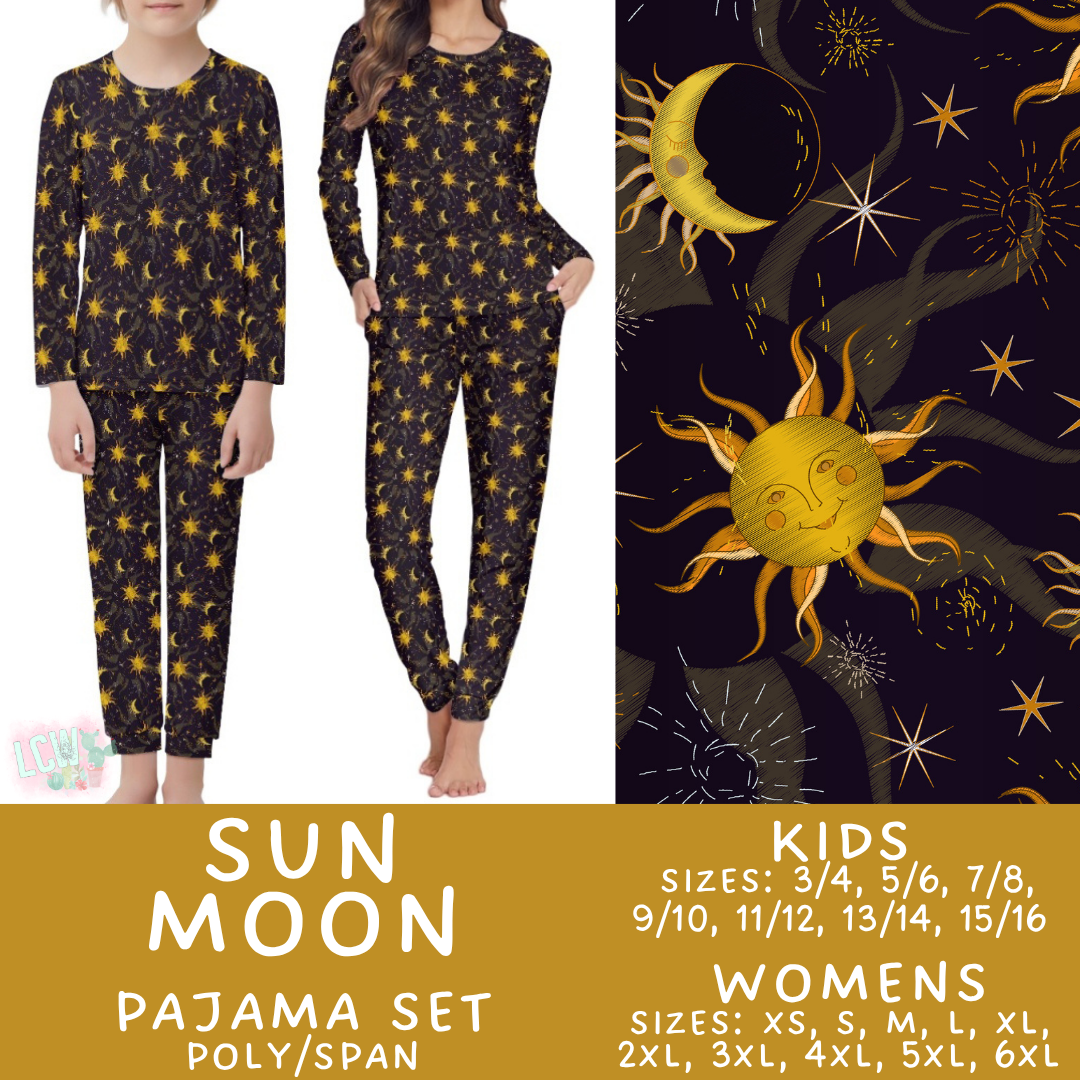Batch #587 - Family Pajamas 2 - Closes 9/18 - ETA mid Nov - Sun Moon Women's & Kid's Pajama Sets