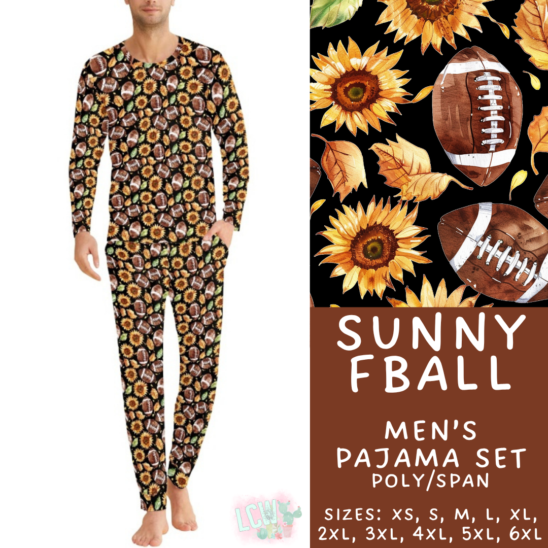 Batch #580 - Fall Family Pajamas 2 - Closes 9/4 - ETA early Nov - Sunny FBall Men's Pajama Set