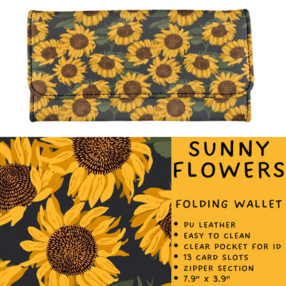 Batch #265 - Card Holders & Foldable Wallets - Closes 1/1 - ETA mid Feb - Sunny Flowers Foldable Wallet