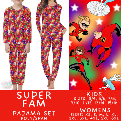 Batch #590 - Magical Family Pajamas - Closes 9/18 - ETA mid Nov - Super Fam Women's & Kid's Pajama Set