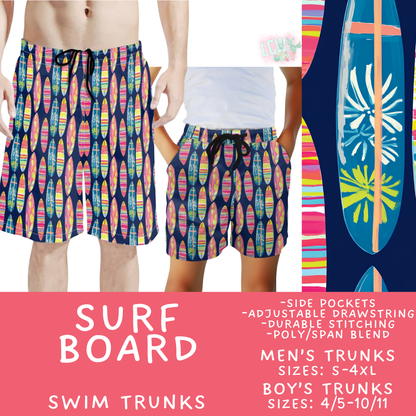 Batch #543 - Pool Party 2 - Closes 6/15 - ETA early/mid August - Surf Board Boys' & Men's Swim Trunks